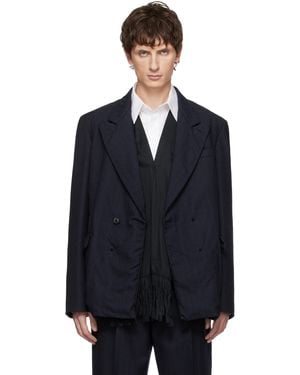 Maison Margiela Striped Blazer - Blue