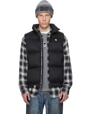 Aape By A Bathing Ape 'Aapenow' Moonface Down Vest - Black