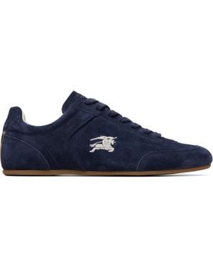 Burberry Suede Knight Runner Sneakers - Blue