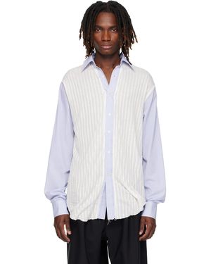 Edward Cuming Chemise Kitchen Boxing Day Bleu Et Blanc