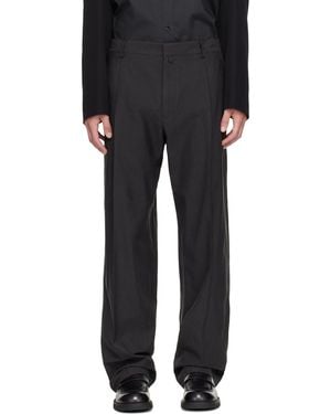 MM6 by Maison Margiela Wool Twill Trousers - Black