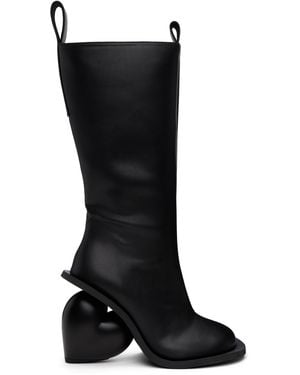 Yume Yume Bottes Hautes Noires À Talon En Forme De Cœur