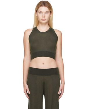 Frenckenberger Cropped Sports Top - Black