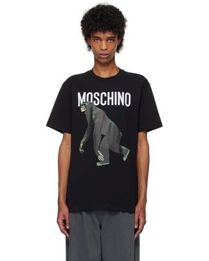 Moschino ブラック Chimpanzee Tシャツ