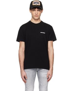 DSquared² ブラック Ceresio Map Cool Fit Tシャツ