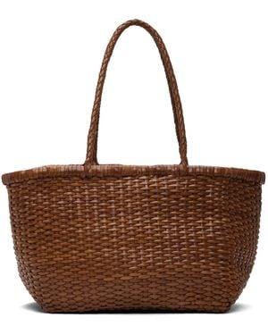 Dragon Diffusion Basket Weave Small Tote - Brown