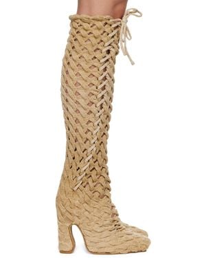 Isa Boulder Ssense Exclusive Spiral Cable Boots - Natural