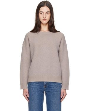 Frankie Shop Pull Hanna Taupe En Laine - Gris