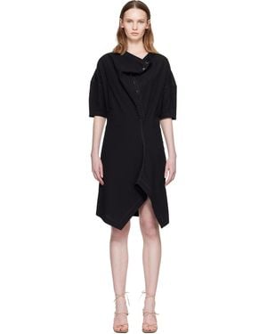 Lemaire Soft Collar Tube Minidress - Black