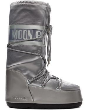 Moon Boot Bottines Icon Comet Argenté Métallique Sans Laçage - Gris