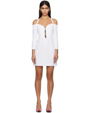 Moschino White Sweetheart Minidress - Black