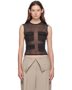 Acne Studios シアー タンクトップ - ブラック