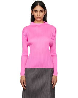 Pleats Please Issey Miyake Monthly Colours October Turtleneck - Pink