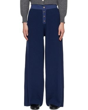 Rag & Bone Pantalon Ample Lucy Bleu Marine