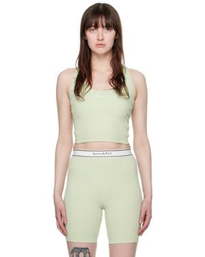 Sporty & Rich グリーン Runner Script スポーツトップス - マルチカラー