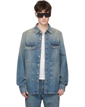 Rick Owens Temple Denim Overshirt - Blue