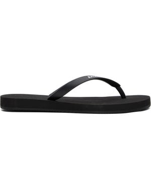 Balenciaga Logo Flip-Flops - Black