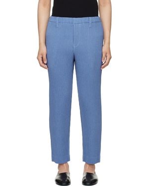 Homme Plissé Issey Miyake Linen Like Trousers - Blue