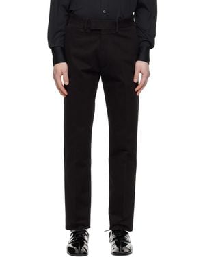 Tom Ford Brushed Cotton Drill Chino Trousers - Black