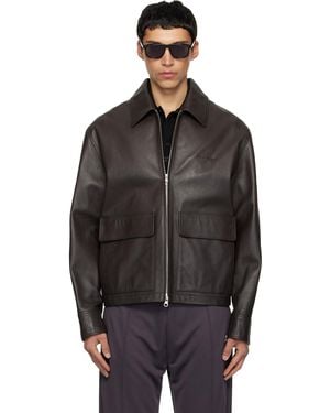 Courreges 2-Pocket Leather Jacket - Black