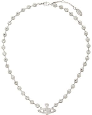 Vivienne Westwood Thames Mini Bas Relief Choker - Metallic