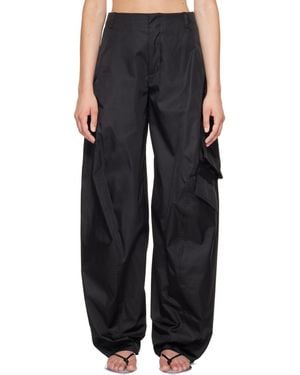 Alaïa Taffeta Cargo Trousers - Black