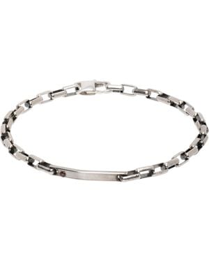 Title Of Work Box Link Bar Bracelet - Black