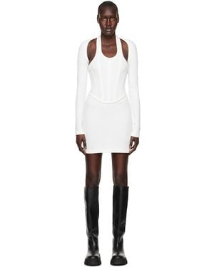 Dion Lee White Modular Corset Minidress - Black