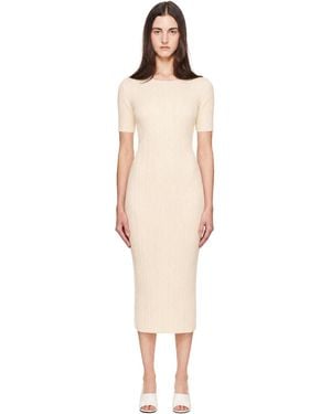 Pleats Please Issey Miyake Off- Monthly Colours August Midi Dress - Natural