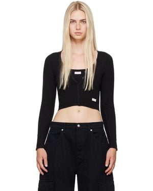 Alexander Wang シームレス カーディガン - ブラック