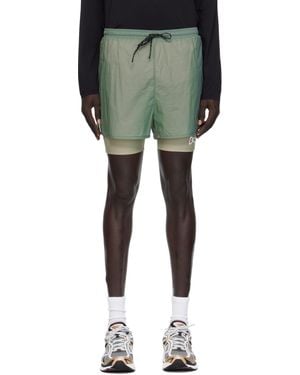 District Vision Ripstop Layered Trail Shorts - Green