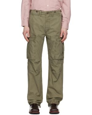 RRL Khaki Surplus Poplin Cargo Trousers - Green
