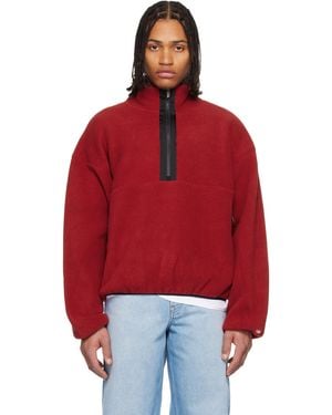 The North Face Tnf Box 1/2 Zip Fleece Jacket - Red