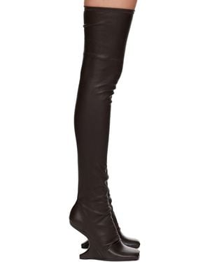 Rick Owens Concordians Cantilever 11 Tall Boots - Black