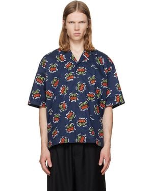 KENZO Paris Loves' Short Sleeve Shirt - Blue