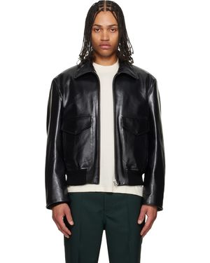 Marni Buffed Leather Jacket - Black