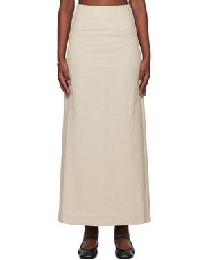 Ruohan Pencil Denim Maxi Skirt - Natural