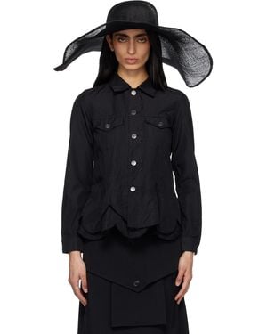 Junya Watanabe Sinamay Cloth Natural Straw Hat - Black
