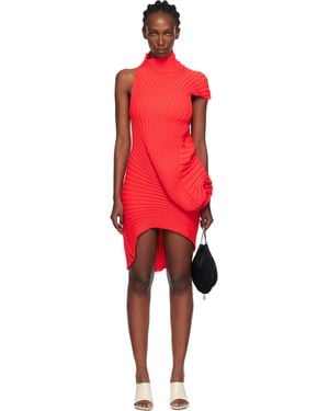 Issey Miyake Knit 'As It Is' Minidress - Red