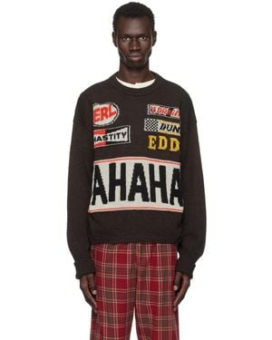 ERL Knit Acrylic-Blend Logo Jumper - Black