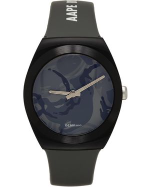 Aape By A Bathing Ape D1 Milano Edition Camo Canva Watch - Black