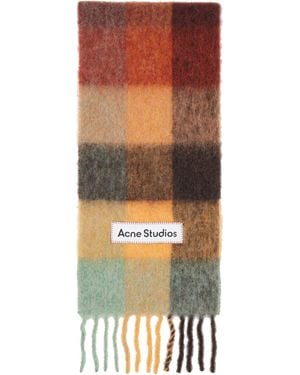 Acne Studios Mohair Checked Scarf - Multicolour