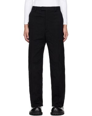 Vetements Metalized Wrinkled Tailored Trousers - Black