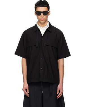 Sacai Cotton Typewriter Shirt - Black