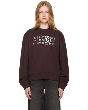 MM6 by Maison Martin Margiela パープル Unbrushed スウェットシャツ - ブラウン
