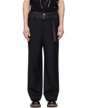 Sacai Suiting & Denim Trousers - Black