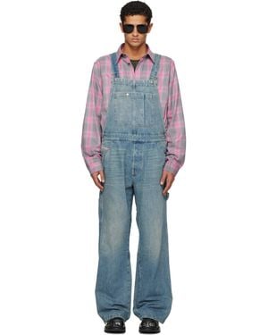 DIESEL ブルー D-Framu-U デニムオーバーオール - ブラック