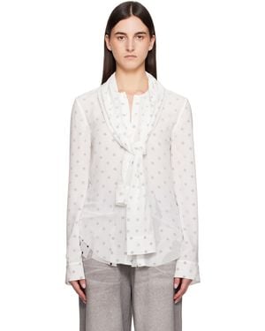 Acne Studios ホワイト レイヤード ブラウス