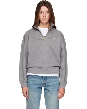 Maison Kitsuné Baby Fox Half Zipped Sweatshirt - Gray