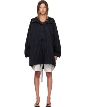 Skims Woven Cotton Oversized Anorak - Black
